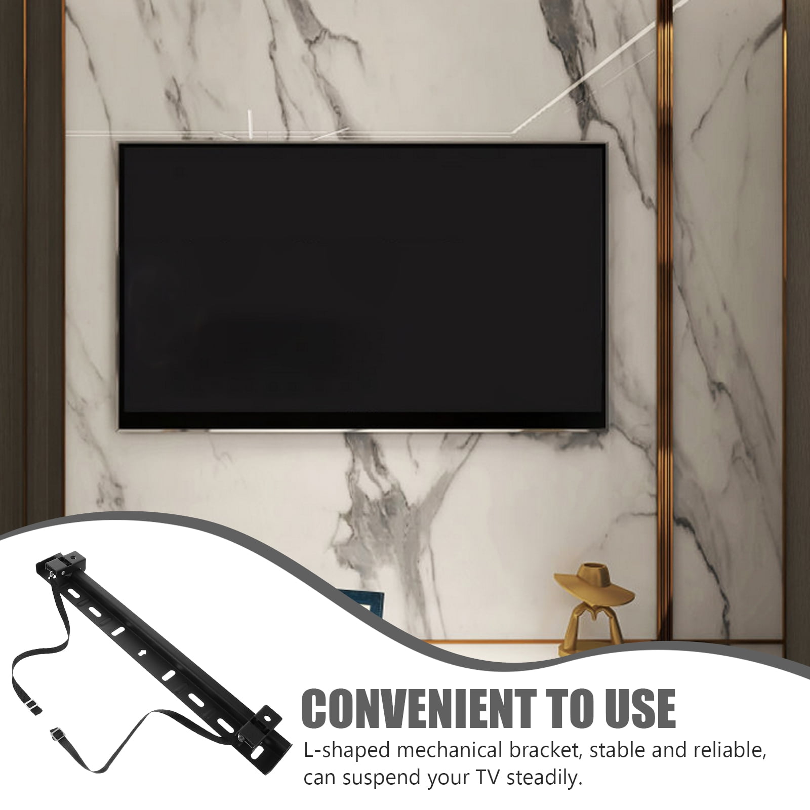 Tv Stand Universal Wall Mounts for Televisions Brackets Renter Friendly Bedroom