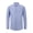 Blue, variant on AZoiNM Men's No Pocket Dress Shirt Slim Fit Wrinkle Free Long Sleeve Point Collar Business Casual
