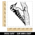 thumbnail image 2 of Hairy Woodpecker Bird on Tree Self-Inking Rubber Stamp Ink Stamper - Black Ink - Large 1-1/2 Inch, 2 of 7