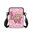 thumbnail image 2 of Chririnla Cute Owl Heart Love Print with Pockets Crossbody Wallet, Stretch Polyester Shoulder Pouch Lightweight Crossbody Phone Bag for Shop Shopping, 2 of 7