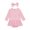 Pink, variant on Fesfesfes Infant Baby Bodysuit Girls Long Sleeve Solid Ribbed Clothes Romper Dress Hairband Outfits Summer Saving Sale