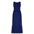 thumbnail image 4 of Ovbmpzd Dress Women Maxi Blue Sleeveless Dress V Neck Long Dresses Prom Dresses for Women L, 4 of 6