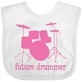 thumbnail image 3 of Inktastic Future Drummer Girls Girls Baby Bib, 3 of 4
