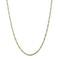 thumbnail image 1 of Real 14kt Yellow Gold 2.75mm Flat Figaro Chain; 16 inch; Lobster Clasp; for Adults and Teens; for Women and Men, 1 of 5