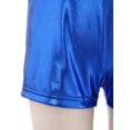 thumbnail image 7 of TiaoBug Kids Girls Western Cowgirls Outfits Cheerleading Crop Top with Metallic Shorts Set for Stage Performance Navy Blue 12, 7 of 7