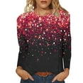thumbnail image 2 of CFLVAEK T-Shirts à Paillettes pour Femmes Mode Scintillants T-Shirts Graphiques à Paillettes Décontractés Manches Longues Chemises de Fête Confortables Col Rond Vêtements de Boîte de Nuit 2025 S, 2 of 4