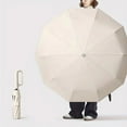thumbnail image 3 of Paraguas Plegable Automático con de Gancho A Prueba de Lluvia, Parasol Portátil para Viajes Negro, 3 of 5