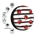 thumbnail image 5 of Balery Ladybugs On Black And White Striped1tire Cover Waterproof Dust-Proof, Universal Spare Wheel Tire Cover For Trailer, Rv, Suv Truck And Vehicle Camper Accessories-16 Inch, 5 of 9