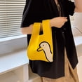 thumbnail image 4 of Mini Sac à Poignet Noué Mignon Sac Fourre-Tout Tricoté pour Femmes Sac à Main Poignée Décontractée Sac à Bandoulière Pochette pour Téléphone Clé Sac d'Étudiant Réutilisable, 4 of 5