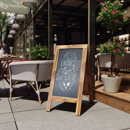 Alamont Home - Canterbury 20"W x 2-26"D x 40"H Magnetic A-Frame Chalkboard - Rustic Brown