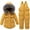 Yellow, variant on Toddler 2 Piece Snowsuit Sets Kids Winter Skiing Suit Puffer Hooded Down Jacket and Snow Bib Pants Ski Suit Windproof Waterproof Warm Snow Suit
