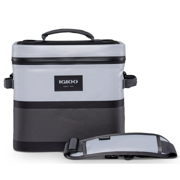Igloo Reactor Portable 18 Can Soft Sided Insulated Waterproof Cooler Bag, Gray