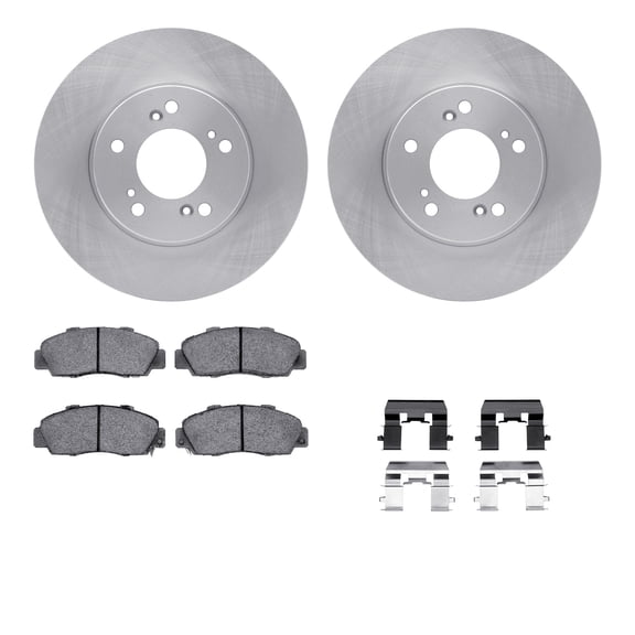 Dynamic Friction Company Front Brake Rotors with 5000 Advanced Brake Pads includes Hardware 6512-59331