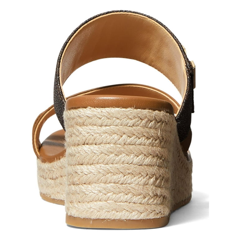 Michael Kors Women's Sidney Mid Leather Wedge Espadrille