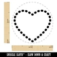 thumbnail image 2 of Dotted Heart Outline Self-Inking Rubber Stamp Ink Stamper - Orange Ink - Mini 1/2 Inch, 2 of 7