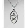 thumbnail image 2 of Pentacle Polished Silver Finish Medieval Renaissance Pendant Necklace by Real Metal NK-11, 2 of 5