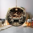 thumbnail image 6 of FAMTKT Christmas Ornaments Nativity Scene Decorations Flat Christmas Tree Hanging Ornaments, Nativity Xmas Tree Decorations for Winter Holiday Xmas Gifts for Women Men Car Hanging Ornaments, 6 of 6