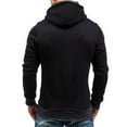 thumbnail image 3 of Chbgutlmr Hoodies for Men Slant Zipper Long Sleeve Slim Fitting Sweatshirt Color Block Casual Stylish Pullover with Pockets, 3 of 5