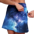 thumbnail image 3 of FASHOFT Tennis Skirt For Women Sparkling Star Print Elastic Skort With Functional Pockets Comfortable For Daily Sports Activities Womens Athletic Skirts Dark Blue, 3 of 6
