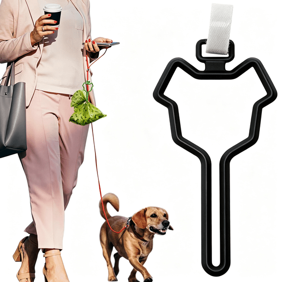 GASTROPOD 2Pcs Dog Poop Bag Holder,Premium Waste Bag Holder Carrier for Leash,Dog Poop Bag Dispenser for Walking Running Bicycle Accessory Premium Dog Bag Holder(Black)