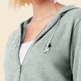 thumbnail image 5 of Dalix Astronaut Embroidered Fleece Zip Washed Hoodie Cold Fall Winter Women in Sage M Medium, 5 of 5