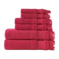 thumbnail image 1 of 6-Piece Diamond Jacquard Turkish Bath Towel Set, 1 of 2