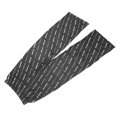 thumbnail image 4 of Pantalones con corte de bota con abertura lateral, cintura alta, elásticos, con abertura lateral, bloques de color, estampado a rayas, dobladillo dividido, pantalones elegantes para mujer, negro, M, 4 of 12
