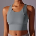 thumbnail image 4 of AherBiu Workout Tank Tops for Women Cropped Sports Bra Camisole Shirt Racerback Wide Strap Athletic Tanks, 4 of 9