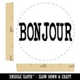 thumbnail image 2 of Bonjour Hello Fun Text Self-Inking Rubber Stamp Ink Stamper - Blue Ink - Medium 1 Inch, 2 of 7