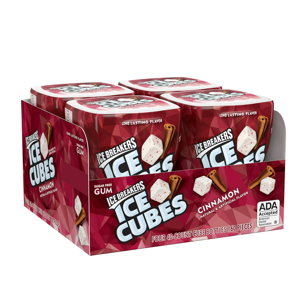 Ice Breakers Ice Cubes Cinnamon Gum, 40 ct 4 pk