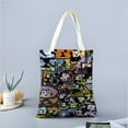 thumbnail image 2 of Felix Aesthetic: The Cat Bolso de tela con estampado de lienzo para mujer, bolsa de compras reutilizable y estética, con cremallera interior, regalo para mujer,40*45cm., 2 of 6