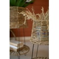 thumbnail image 2 of Set Of Two Seagrass And Iron Planters, 2 of 2
