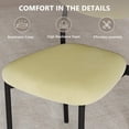 thumbnail image 6 of Upholstered Dining Chairs Set of 6, Stackable Modern Dining Room Chairs, Kitchen Chairs w/Soft Velvet Backrest & Sturdy Metal Legs ,Light Green, 6 of 9