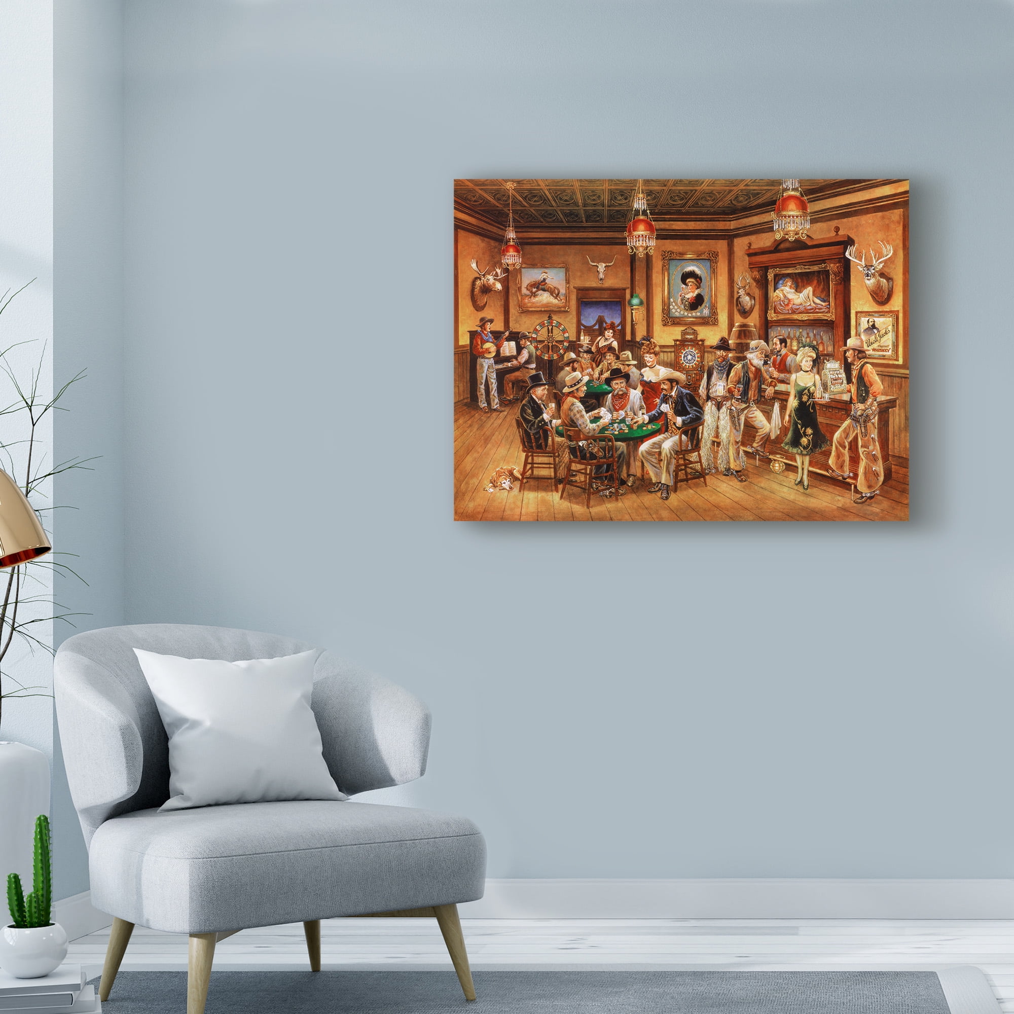Lee Dubin 'Western Saloon' Canvas Art