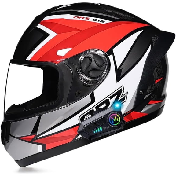 Bluetooth Motorcycle Helmets DOT Approved Full Face Motorcycle Generic Built-in Dual Speaker with Microphone, Multiple Vents Motorbike Generic Street Bike Generic