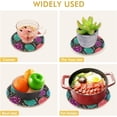thumbnail image 5 of Easter Eggs Leaf Table Trivets for Hot Dishes Round Trivet Mat 2PCS Kitchen Potholders Heat Resistant Pot Holder for Bowl Teapot Home Decor Gifts, 5 of 7
