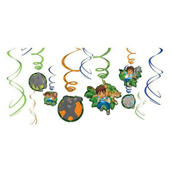 Go Diego Go! 'Biggest Rescue' Hanging Swirl Decorations (12pc)