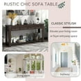 thumbnail image 4 of 63" Solid Wood Console Table Sofa Table with 4 Drawers and 1 Bottom Shelf for Entryway Hallway Foyer Sofa, Espresso, 4 of 8
