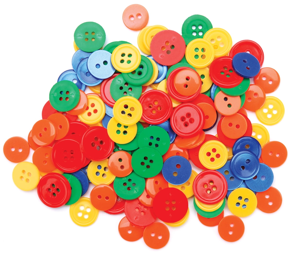 Favorite Findings Round Buttons, 130 Count, Primary Multi Color
