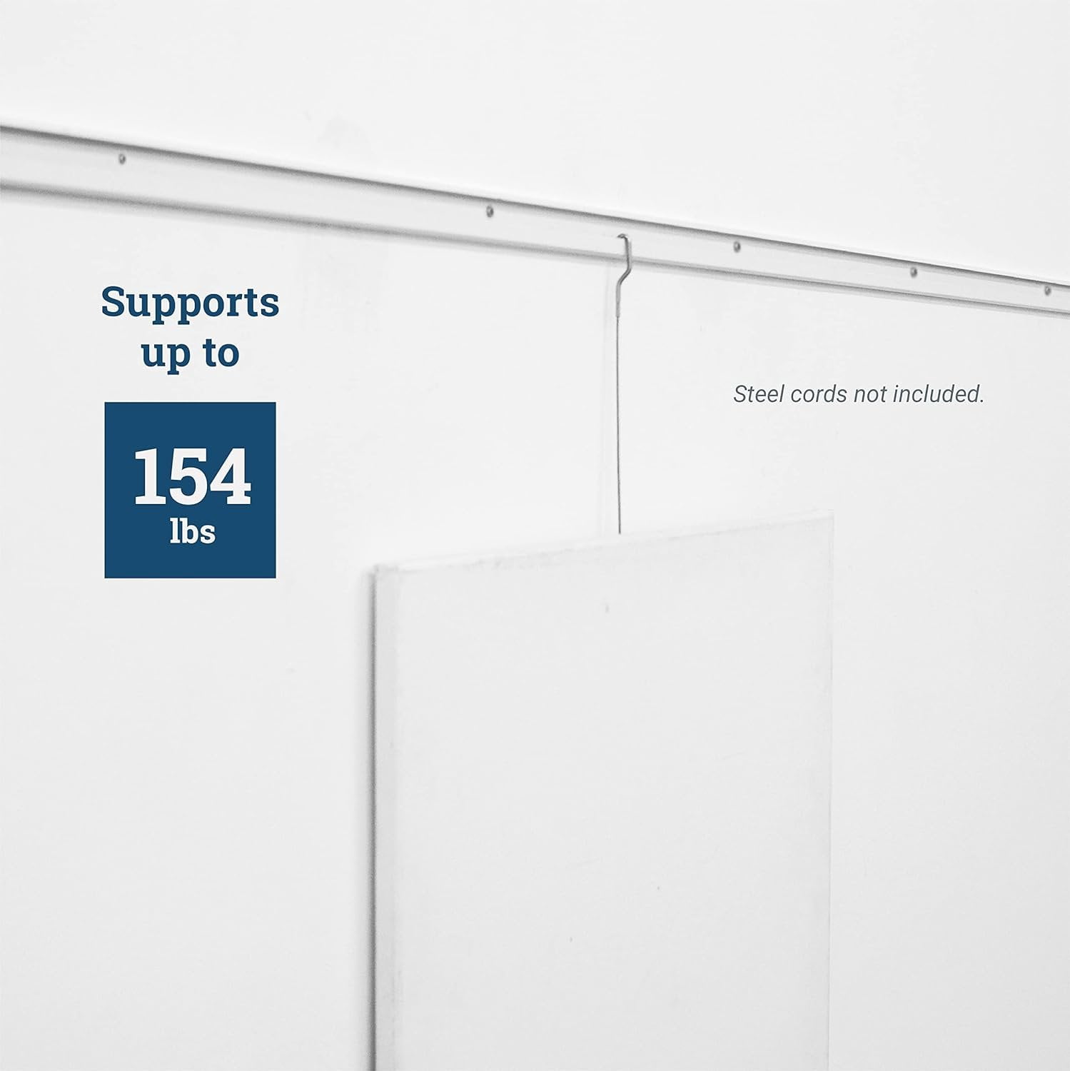 Picture Hang Solutions - 154-lb Capacity Wall Track - 79-Inch Picture Rail - Gallery Hanging Systems