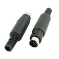 thumbnail image 1 of Conector adaptador de audio y video AV macho de 8 pines mini DIN recubierto de plástico de 2 piezas, 1 of 2