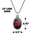 thumbnail image 4 of Friday the 13th Logo Antiqued Oval Charm Pendant with Chain, 4 of 5