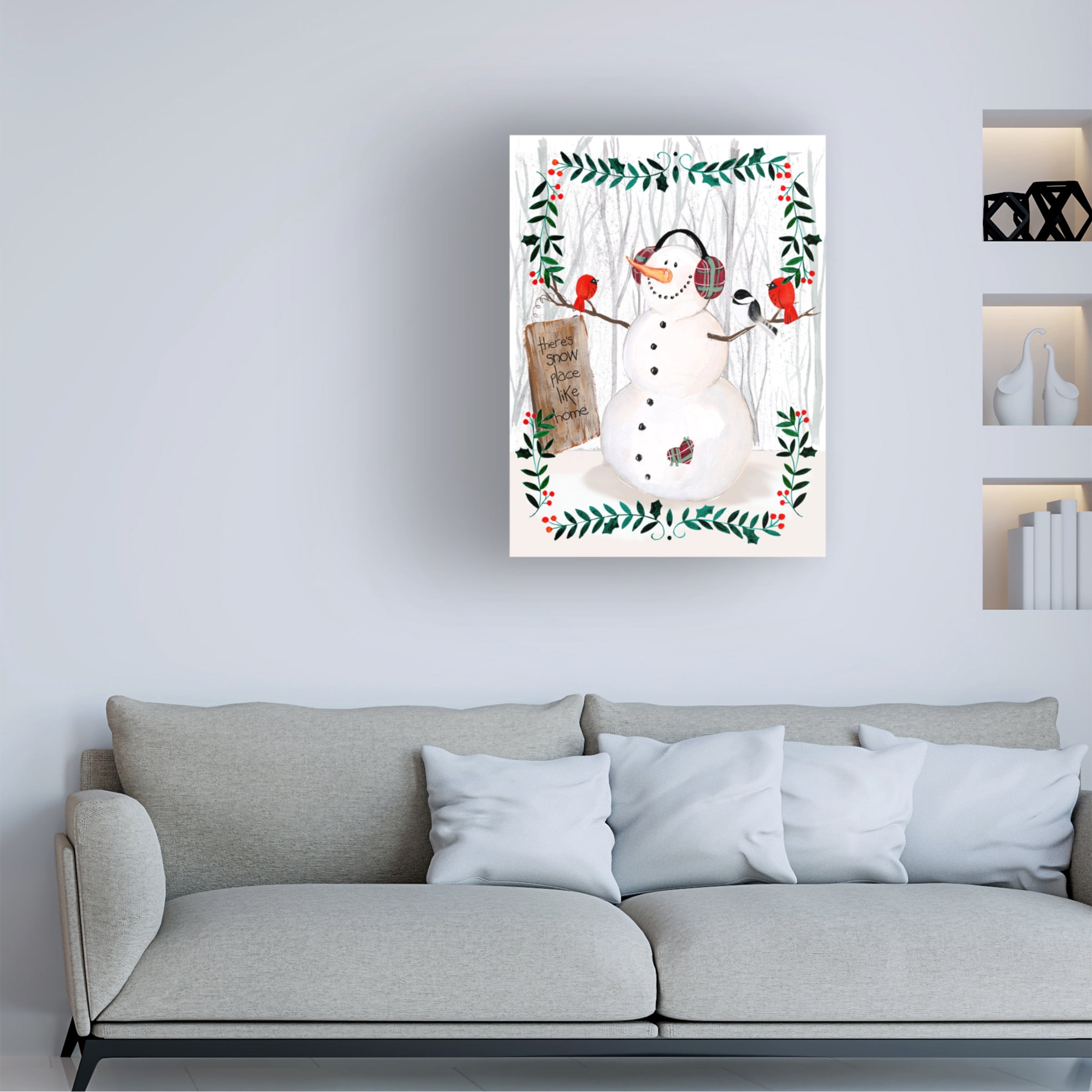 Jennifer Paxton Parker 'Folk Snowman Forest II' Canvas Art