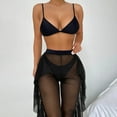 thumbnail image 3 of Bathing Suit 3Pcs/Set Swim Pool Matching Padded Charming Bra Briefs Swimwear Set with Long Pants, 3 of 5