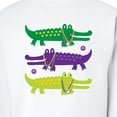 thumbnail image 3 of Inktastic Mardi Gras Holiday Alligators Adult Sweatshirt, 3 of 4