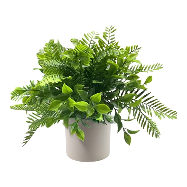 Artificial Potted Plants Set of 5, 6.7 Inch Small Fake Succulents in Matte Pots, Real Touch Plastic Greenery for Home Office Desk Decor, Bathroom, Kitchen, Shelf, Easy Ca