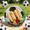 thumbnail image 3 of 10Pc Soccer Paper Plates, Sturdy Eco-Friendly Paper Material Disposable for Easy Cleanup for Football Birthday Party Events and Sports Celebrations 7in, 3 of 6