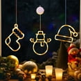 thumbnail image 2 of LOLStar Christmas Window Lights 3 Pack Multicolor Christmas Stocking Snowman Santa Hat Lights With Suction Cup Timer Function And Slow Fade Mode Battery Operated Lights For Chr, 2 of 6
