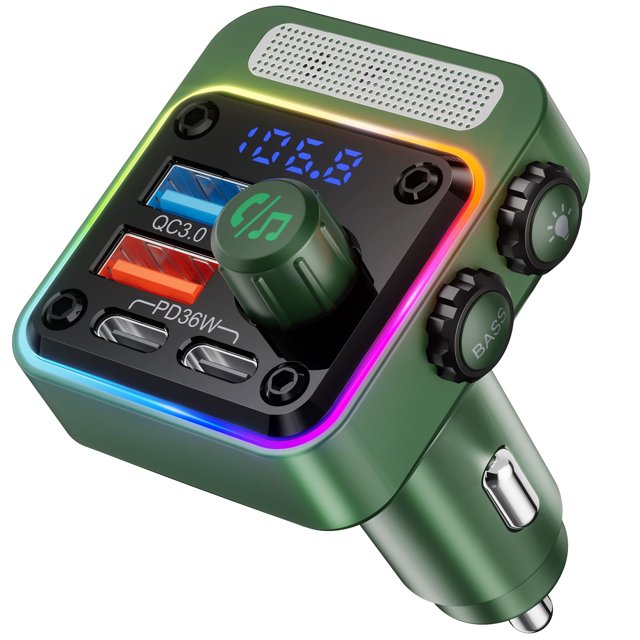 Adaptador Bluetooth para coche Nulaxy BC91 54 W con 4 puertos de carga