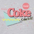thumbnail image 3 of Coca-Cola - 90's Retro Style - Coke Is It - Juniors Fitted Graphic T-Shirt, 3 of 5